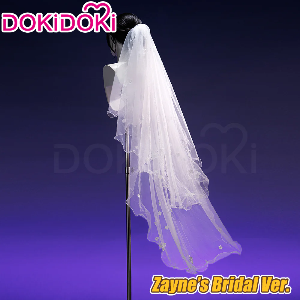 【Partially Ready For Ship】DokiDoki Game Love And Deepspace Cosplay Protagonist MC Wedding Wig / Veil / Headwear Xavier / Sylus / Zayne / Rafayel / Caleb Black Hair Buns - Image 35