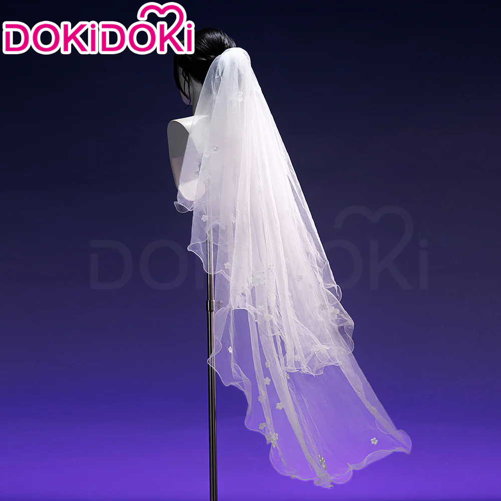 【Partially Ready For Ship】DokiDoki Game Love And Deepspace Cosplay Protagonist MC Wedding Wig / Veil / Headwear Xavier / Sylus / Zayne / Rafayel / Caleb Black Hair Buns - Image 36
