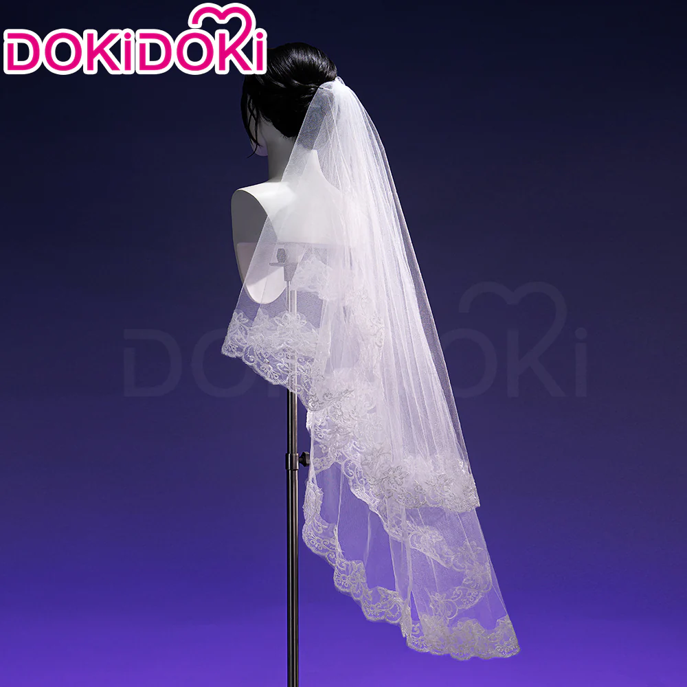 【Partially Ready For Ship】DokiDoki Game Love And Deepspace Cosplay Protagonist MC Wedding Wig / Veil / Headwear Xavier / Sylus / Zayne / Rafayel / Caleb Black Hair Buns - Image 38