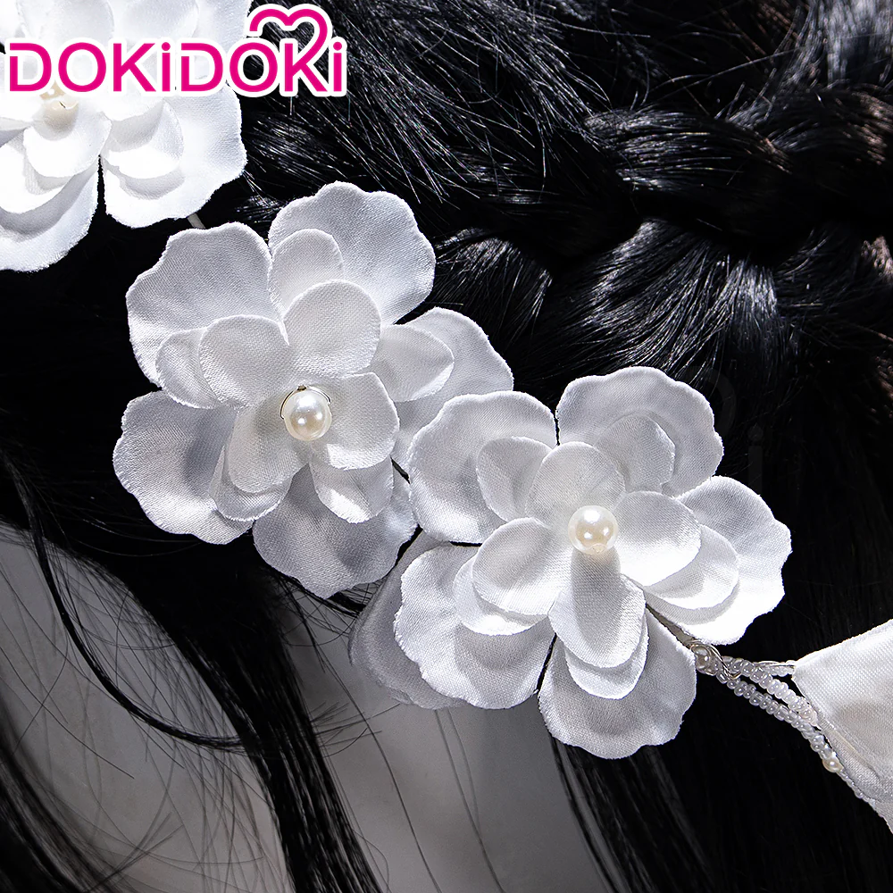【Partially Ready For Ship】DokiDoki Game Love And Deepspace Cosplay Protagonist MC Wedding Wig / Veil / Headwear Xavier / Sylus / Zayne / Rafayel / Caleb Black Hair Buns - Image 42