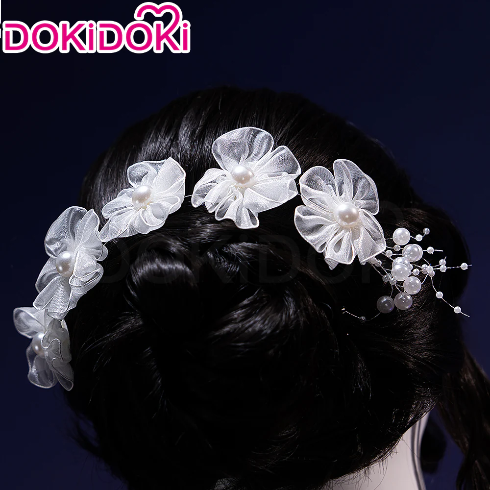 【Partially Ready For Ship】DokiDoki Game Love And Deepspace Cosplay Protagonist MC Wedding Wig / Veil / Headwear Xavier / Sylus / Zayne / Rafayel / Caleb Black Hair Buns - Image 43