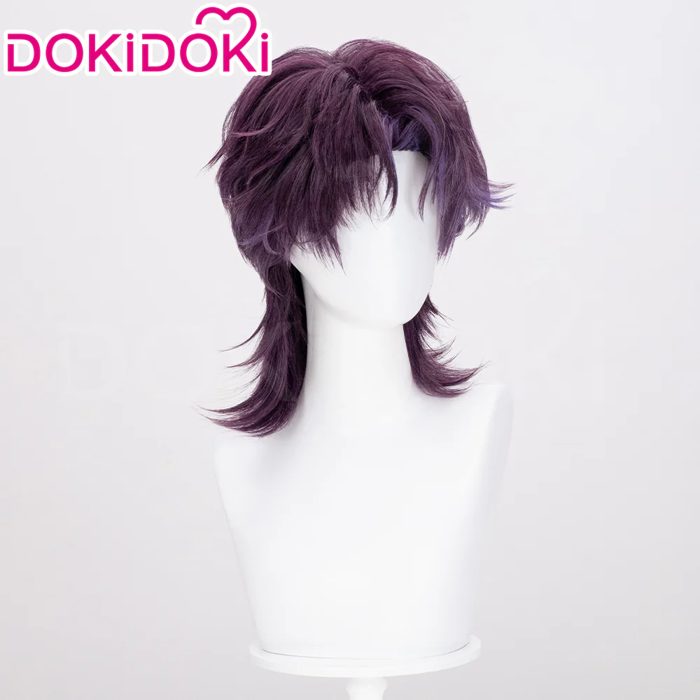 【Partially Ready For Ship】DokiDoki Game Love and Deepspace Cosplay Rafayel Wig / Ear Clip / Necklace Short Purple Hair Mullet Tidal Surge - Image 14