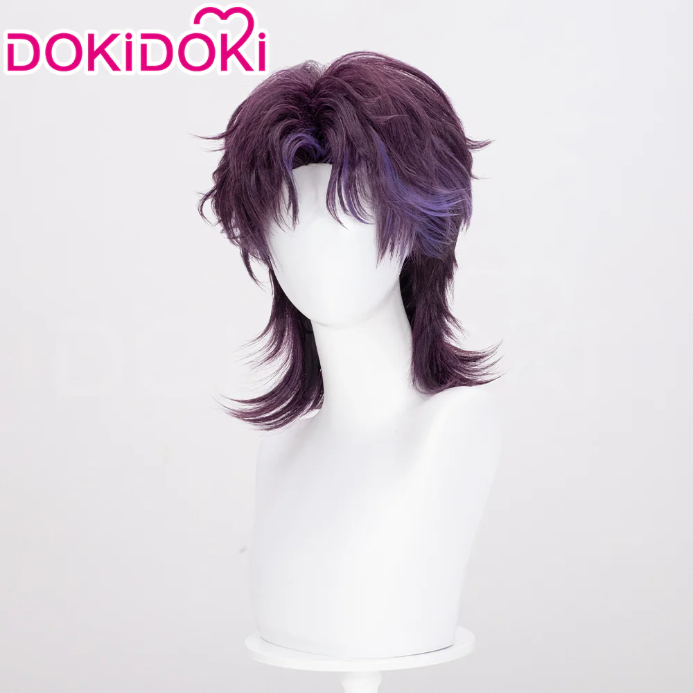 【Partially Ready For Ship】DokiDoki Game Love and Deepspace Cosplay Rafayel Wig / Ear Clip / Necklace Short Purple Hair Mullet Tidal Surge - Image 15