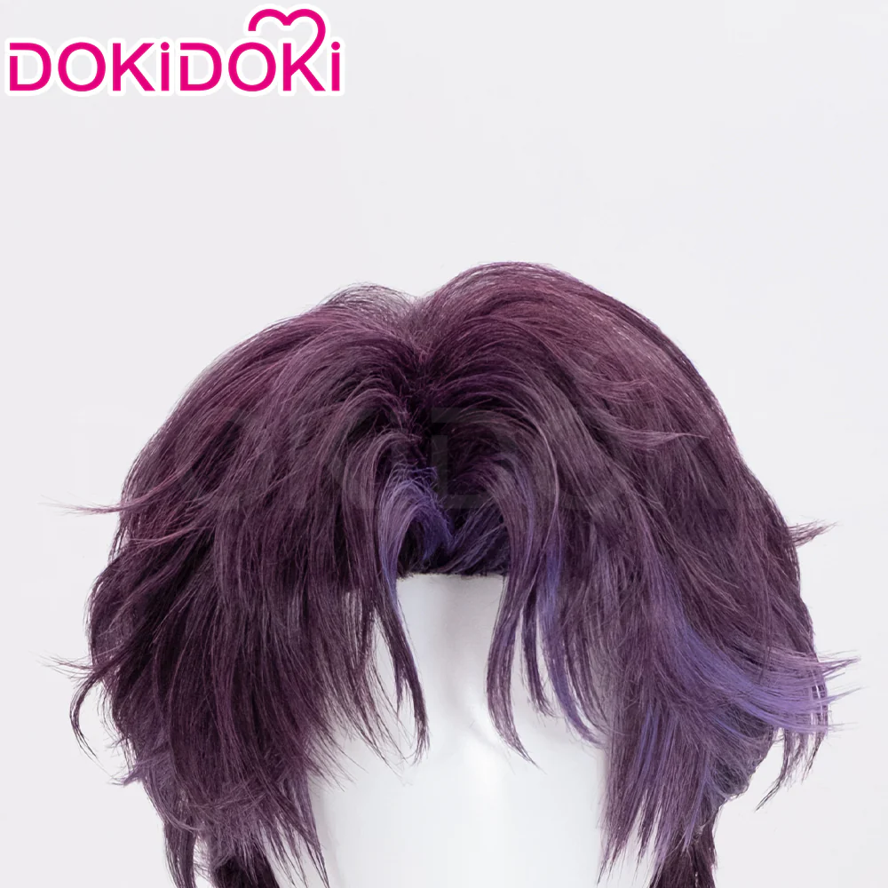 【Partially Ready For Ship】DokiDoki Game Love and Deepspace Cosplay Rafayel Wig / Ear Clip / Necklace Short Purple Hair Mullet Tidal Surge - Image 16