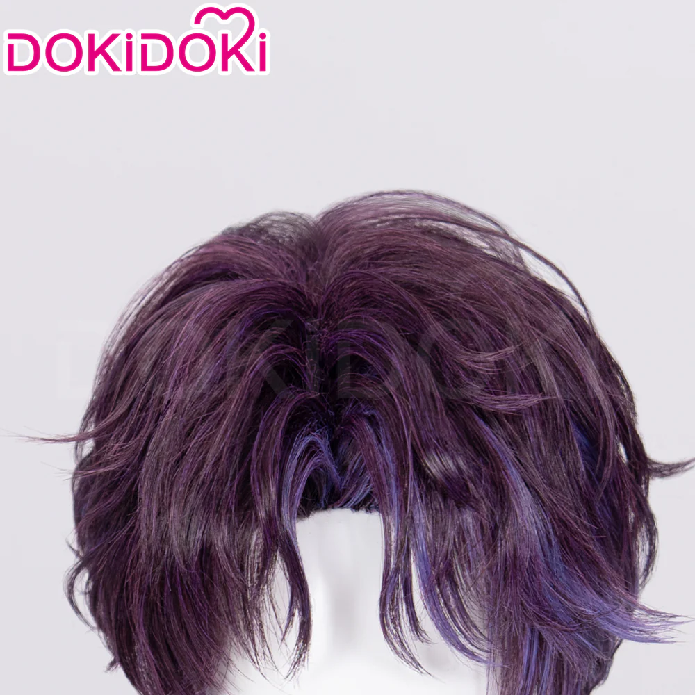 【Partially Ready For Ship】DokiDoki Game Love and Deepspace Cosplay Rafayel Wig / Ear Clip / Necklace Short Purple Hair Mullet Tidal Surge - Image 21