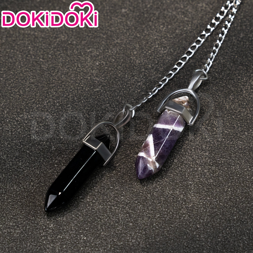 【Partially Ready For Ship】DokiDoki Game Love and Deepspace Cosplay Rafayel Wig / Ear Clip / Necklace Short Purple Hair Mullet Tidal Surge - Image 26