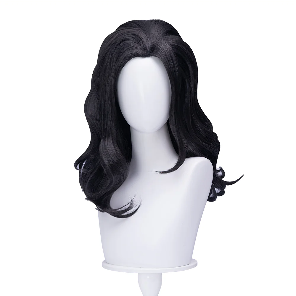 DokiDoki Game Cosplay Wig Long Curly Black Hair - Image 5