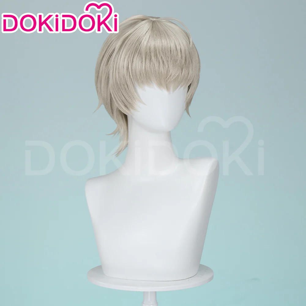 【Ready For Ship】Dokidoki Game Metaphor: ReFantazio Cosplay Leon Strohl Wig Short Grey Hair - Image 3