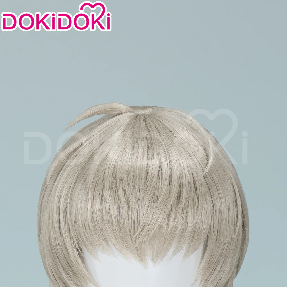 【Ready For Ship】Dokidoki Game Metaphor: ReFantazio Cosplay Leon Strohl Wig Short Grey Hair - Image 4