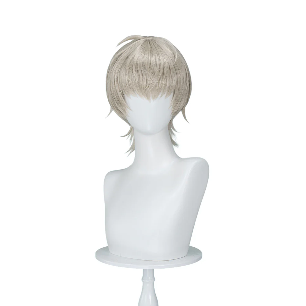 【Ready For Ship】Dokidoki Game Metaphor: ReFantazio Cosplay Leon Strohl Wig Short Grey Hair - Image 5
