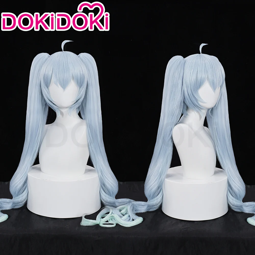 【Ready For Ship】DokiDoki Game Snow Wig Long Blue Hair