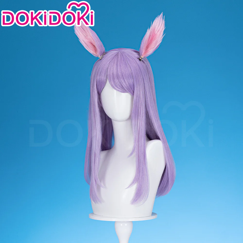 【Ready For Ship】DokiDoki Game Cosplay  Wig Long Straight Purple Hair - Image 3