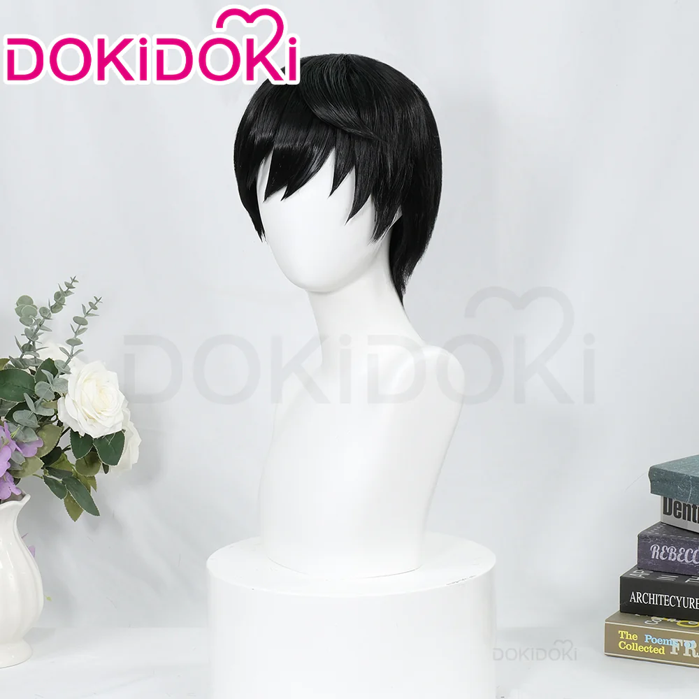 DokiDoki Game Valorant Cosplay Iso Wig Short Straight Black Hair - Image 3