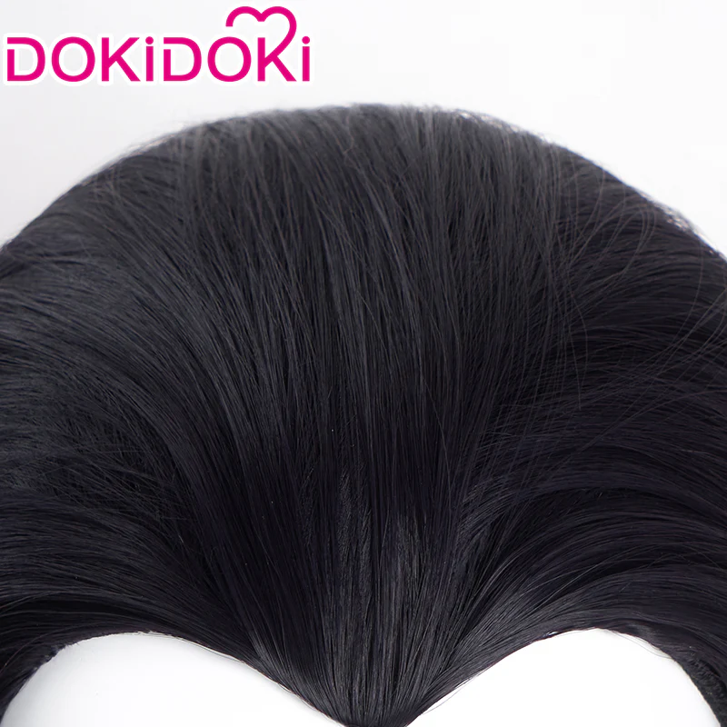 【Ready For Ship】DokiDoki Game Valorant Cosplay Reyna Wig Long Straight Black & Purple Wig - Image 4