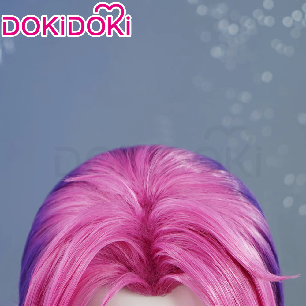 【Ready For Ship】DokiDoki Game Wig Short Pink Purple Hair - Image 4
