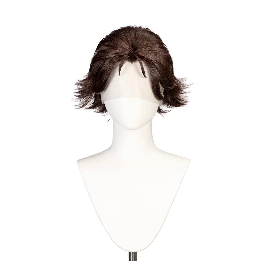 【Partially Ready For Ship】【Front Lace】DokiDoki Game Wig Short / Long Straight Brown Hair - Image 21