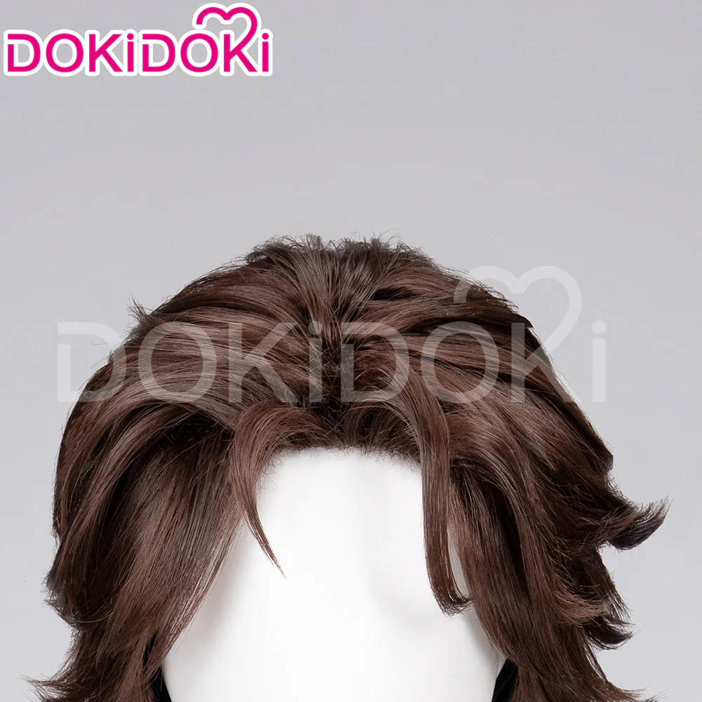 【Partially Ready For Ship】【Front Lace】DokiDoki Game Wig Short / Long Straight Brown Hair - Image 5