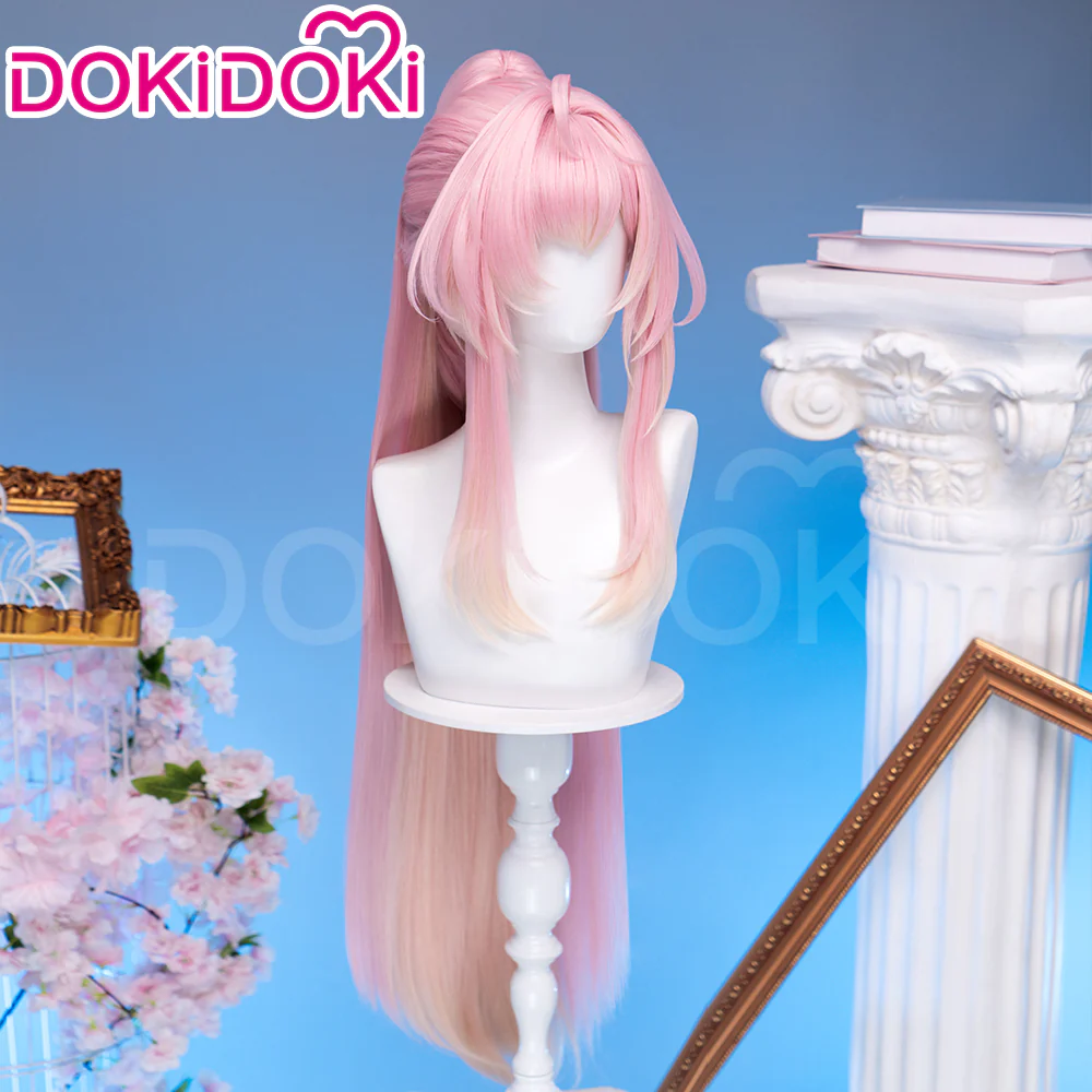 【Ready For Ship】DokiDoki Game Wuthering Waves Cosplay Aemeath Wig Long Straight Pink Ponytail Gradient Dyeing Hair - Image 7