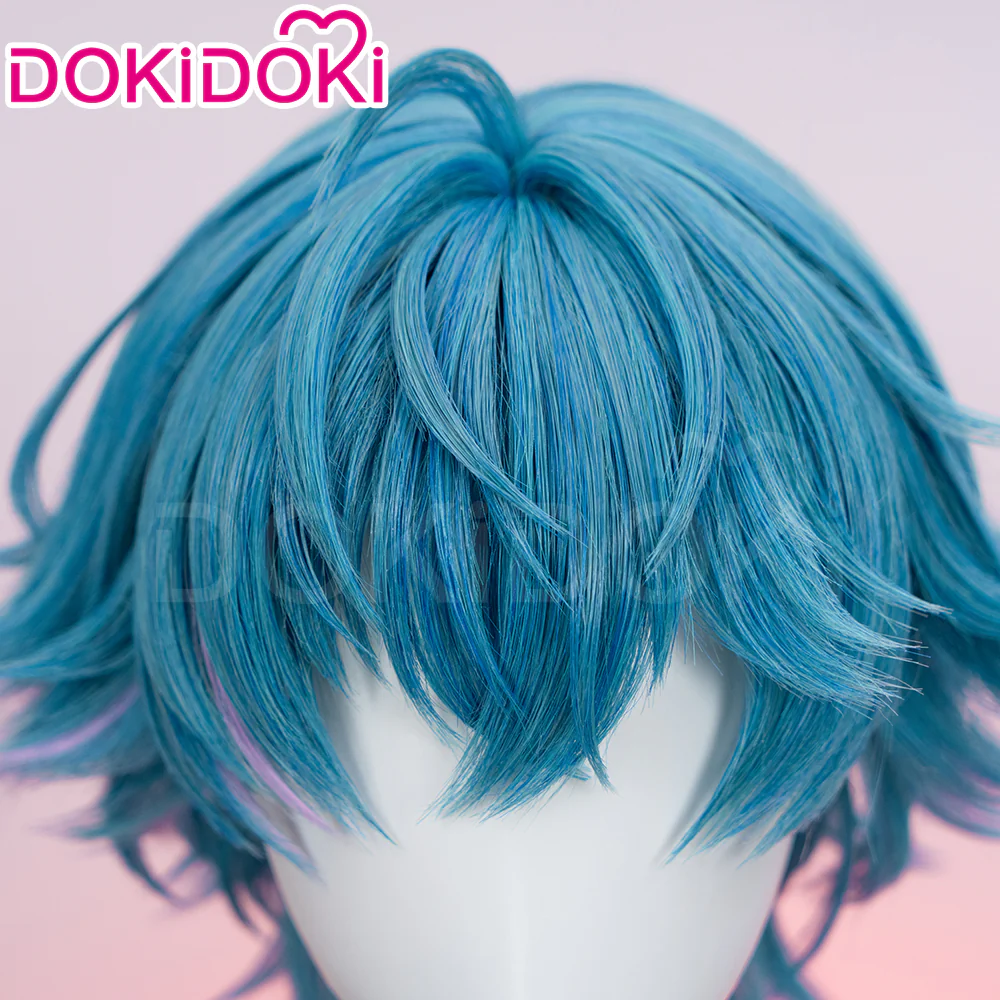 【Ready For Ship】DokiDoki Game Wuthering Waves Cosplay Brant Wig Short Blue Hair - Image 4