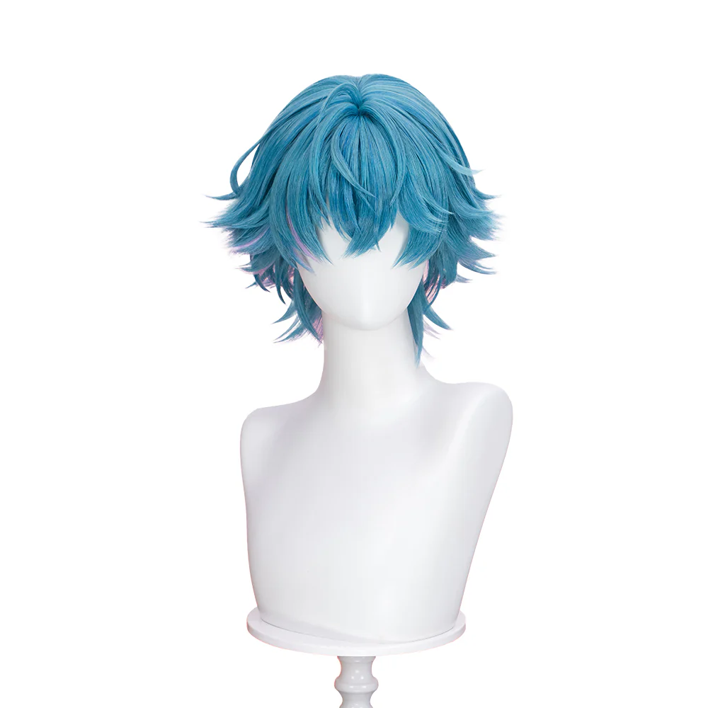 【Ready For Ship】DokiDoki Game Wuthering Waves Cosplay Brant Wig Short Blue Hair - Image 5
