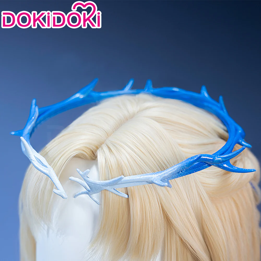 DokiDoki Game Wuthering Waves Cosplay Cartethyia Wig Long Straight Blond Hair / HeadWear - Image 10