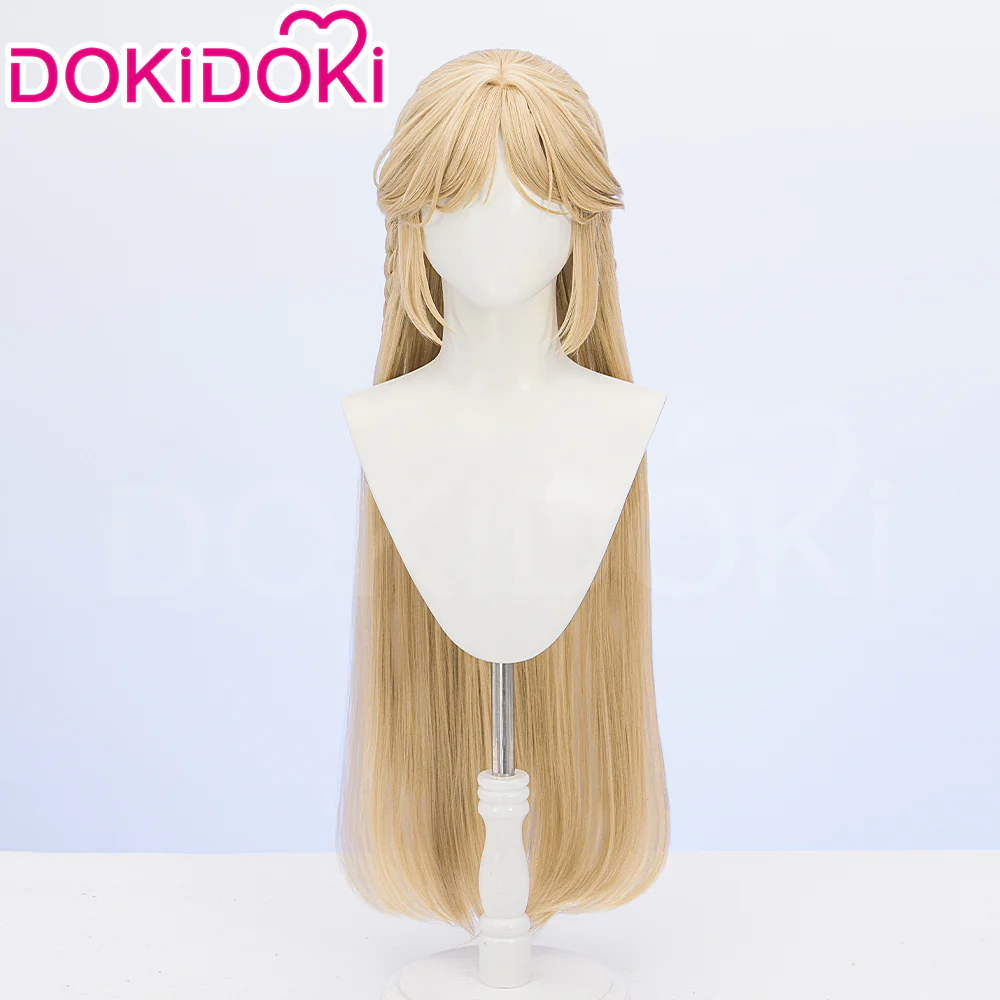 DokiDoki Game Wuthering Waves Cosplay Cartethyia Wig Long Straight Blond Hair / HeadWear - Image 4