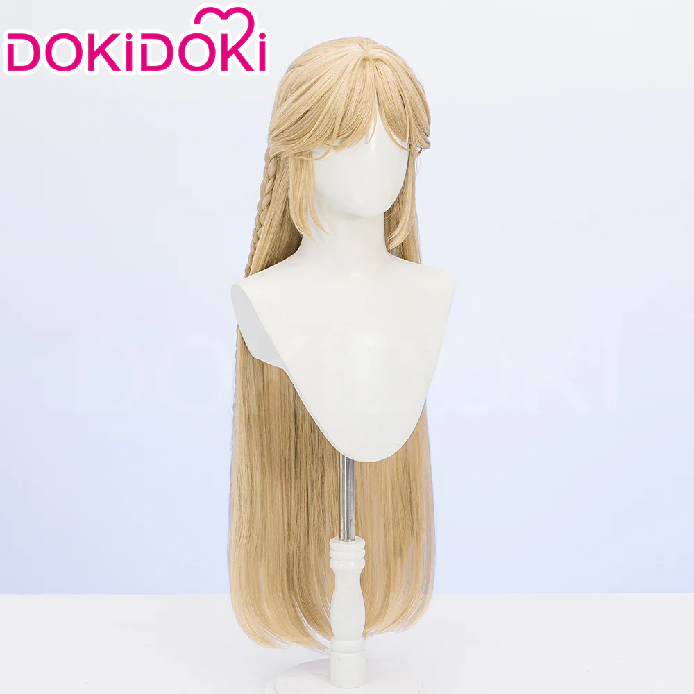 DokiDoki Game Wuthering Waves Cosplay Cartethyia Wig Long Straight Blond Hair / HeadWear - Image 5