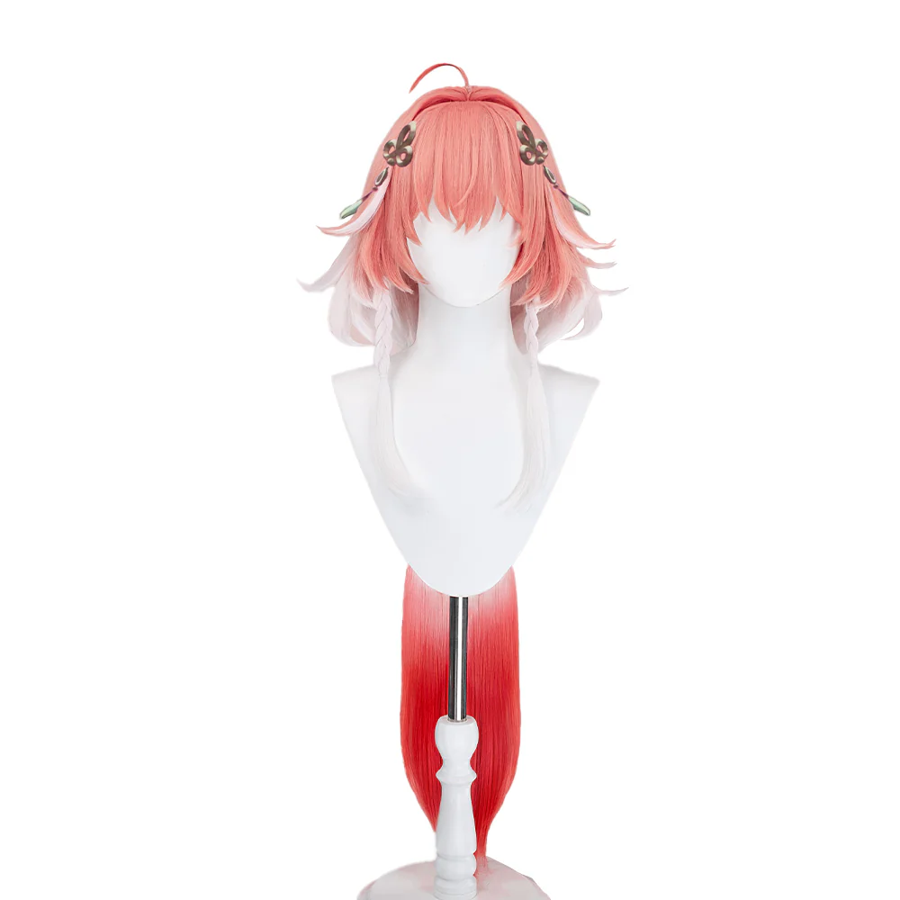 【Ready For Ship】DokiDoki Game Wuthering Waves Cosplay Changli Wig Long Pink White Gradient Hair Chang Li - Image 5