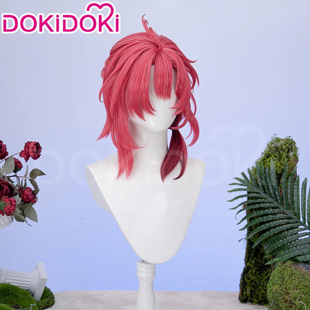 【Ready For Ship】DokiDoki Game Wuthering Waves Cosplay Ciaccona Wig Short Curly Red Hair / Hair Accessory - Image 6
