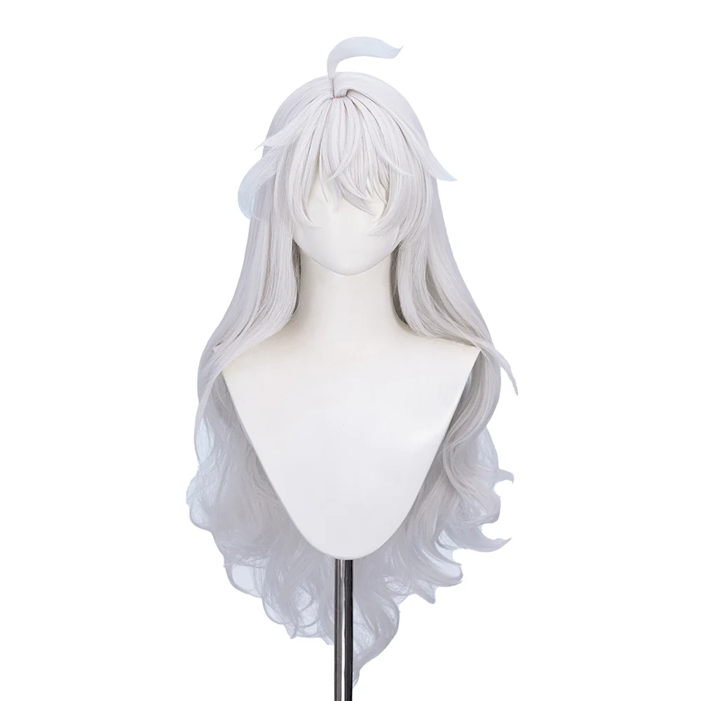 【Ready For Ship】DokiDoki Game Wuthering Waves Cosplay Zani Cosplay Wig / Horns /  Earrings Ear Clips Ear Accessories Long Curly Silver Hair - Image 11
