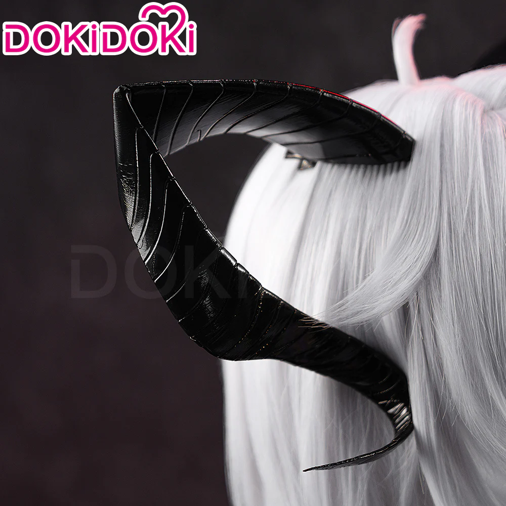 【Ready For Ship】DokiDoki Game Wuthering Waves Cosplay Zani Cosplay Wig / Horns /  Earrings Ear Clips Ear Accessories Long Curly Silver Hair - Image 13
