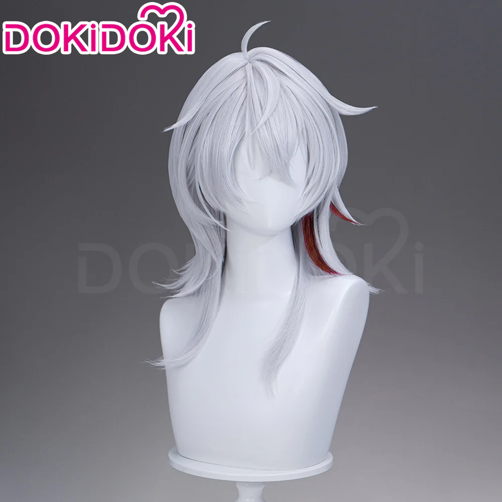 【Ready For Ship】DokiDoki Game Wuthering Waves Cosplay Zani Cosplay Wig / Horns /  Earrings Ear Clips Ear Accessories Long Curly Silver Hair - Image 4