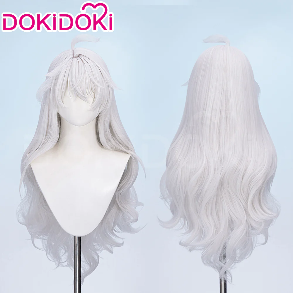 【Ready For Ship】DokiDoki Game Wuthering Waves Cosplay Zani Cosplay Wig / Horns /  Earrings Ear Clips Ear Accessories Long Curly Silver Hair - Image 8