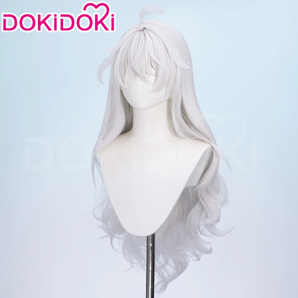 【Ready For Ship】DokiDoki Game Wuthering Waves Cosplay Zani Cosplay Wig / Horns /  Earrings Ear Clips Ear Accessories Long Curly Silver Hair - Image 9
