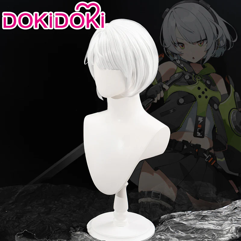 【Ready For Ship】DokiDoki Game Zenless Zone Zero Cosplay Anby Demara Cosplay Wig Short Silver - Image 3