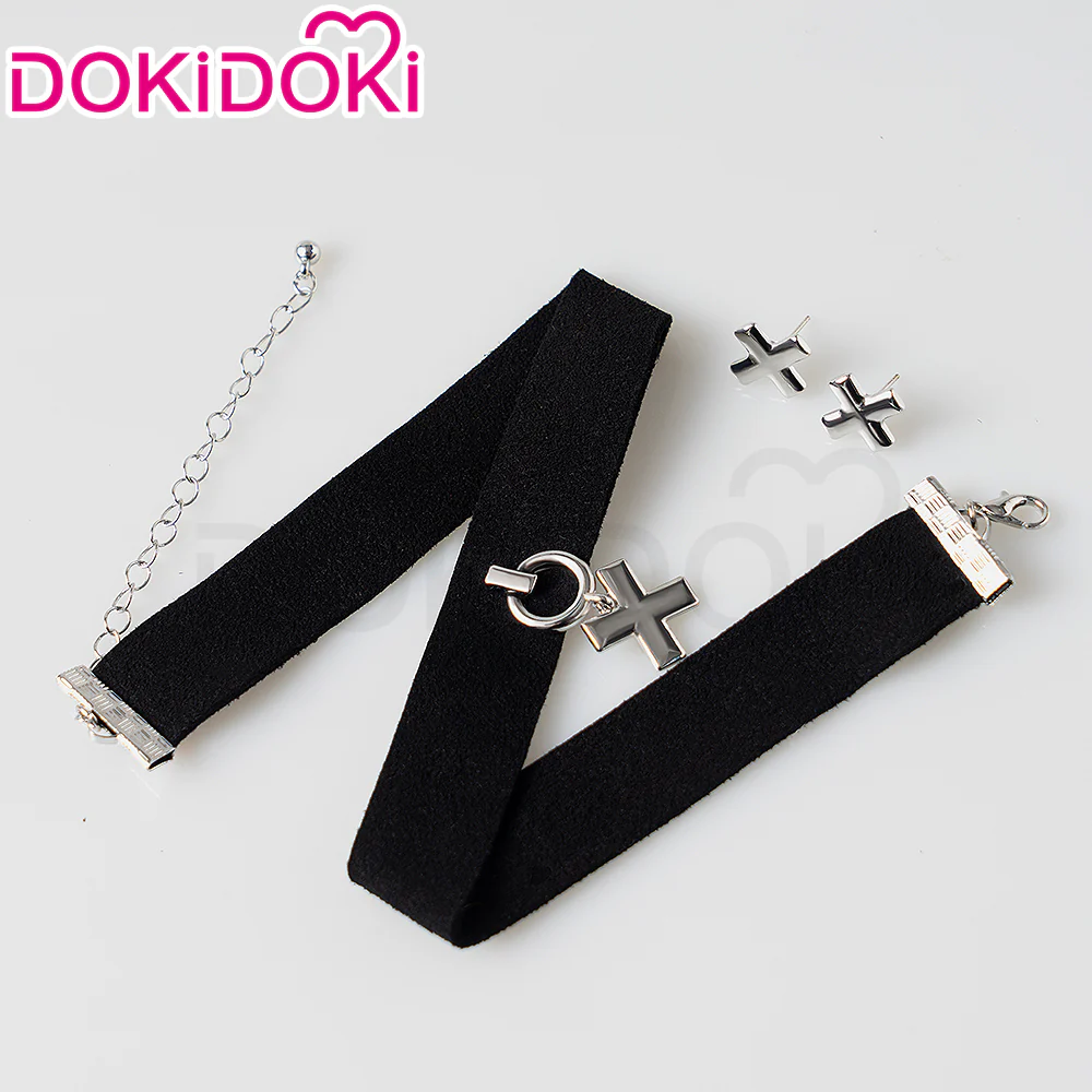 【Ready For Ship】DokiDoki Game Zenless Zone Zero Cosplay Asaba Yuma Wig / Choker / Earring / Ear Clip Short Straight Dark Blue Hair ZZZ Harumasa - Image 11