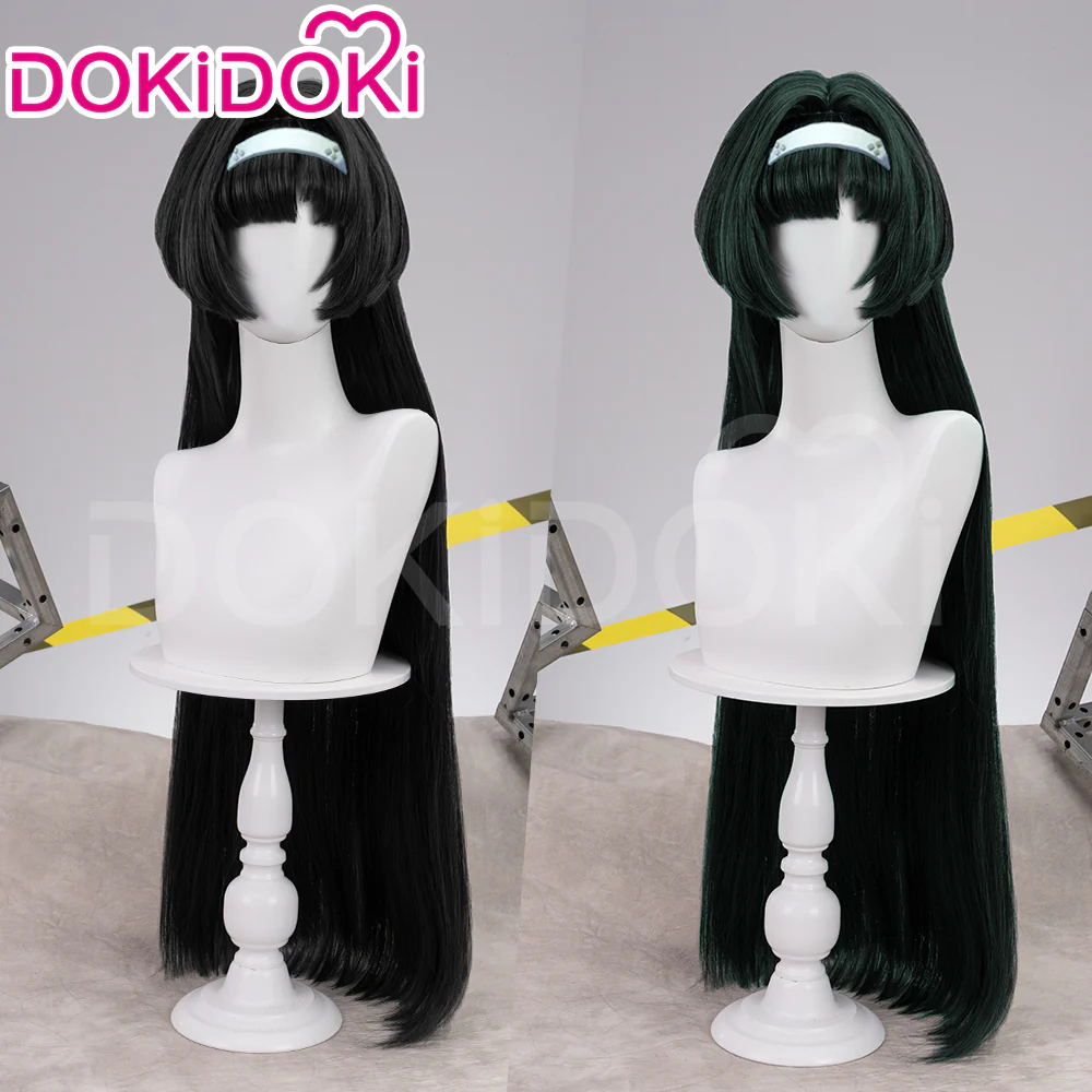 【Wig Ready For Ship】DokiDoki Game Zenless Zone Zero Cosplay Astra Yao Wig / Earrings / Ear Clips Long Straight Black / Green Hair ZZZ Yao Jiayin - Image 2