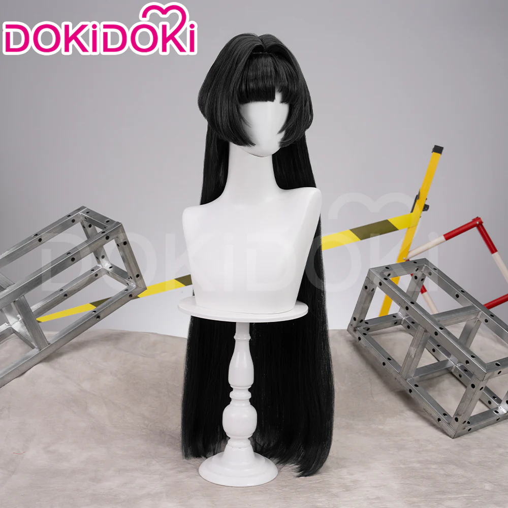 【Wig Ready For Ship】DokiDoki Game Zenless Zone Zero Cosplay Astra Yao Wig / Earrings / Ear Clips Long Straight Black / Green Hair ZZZ Yao Jiayin - Image 4