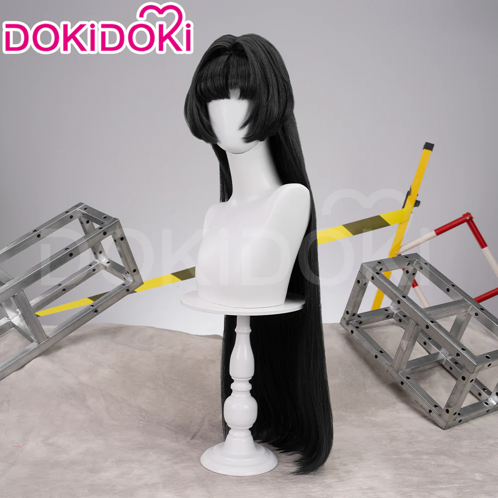 【Wig Ready For Ship】DokiDoki Game Zenless Zone Zero Cosplay Astra Yao Wig / Earrings / Ear Clips Long Straight Black / Green Hair ZZZ Yao Jiayin - Image 5