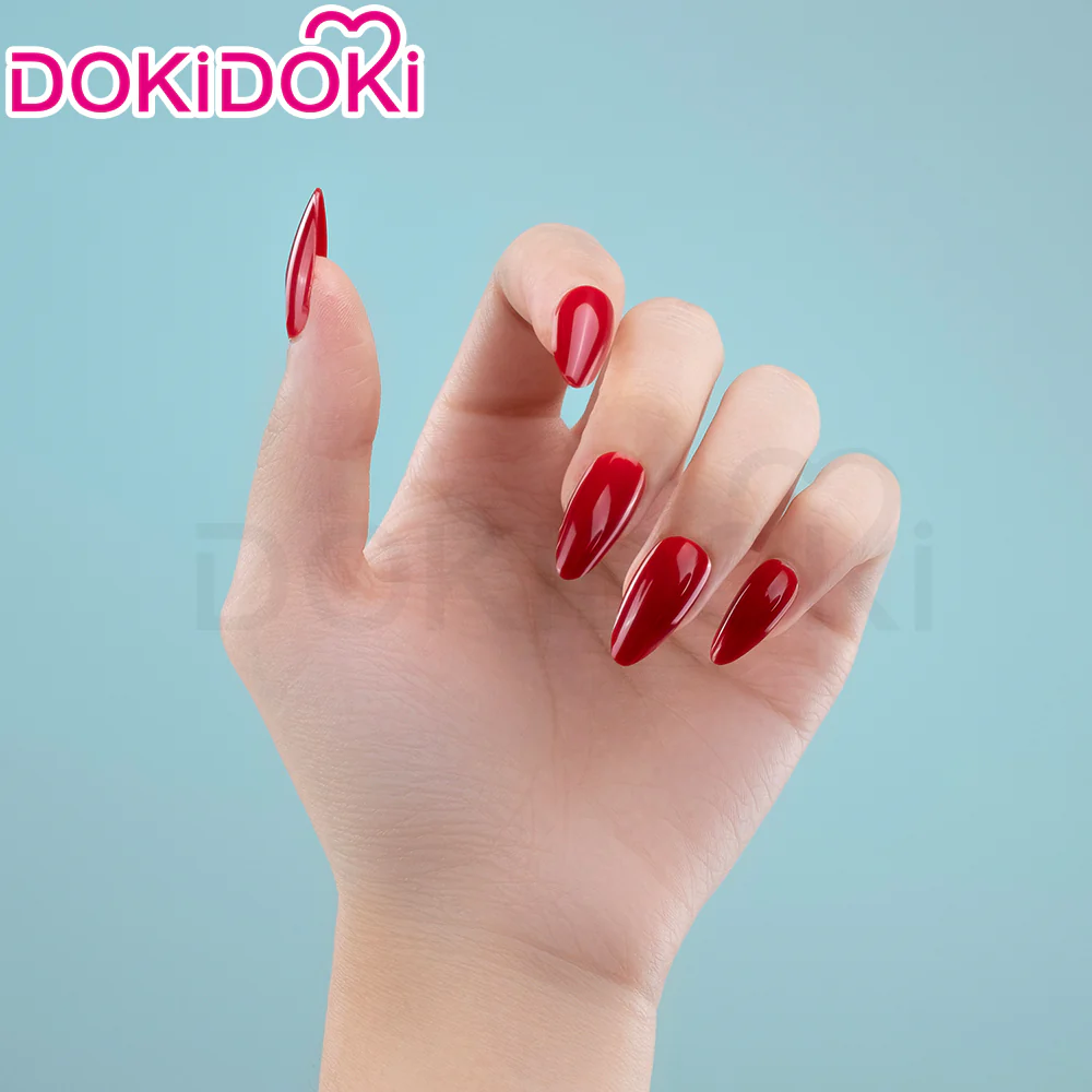 【Ready For Ship】DokiDoki Game Zenless Zone Zero Cosplay Jane Doe Wig / Nails /Weft Long Black Red Hair ZZZ - Image 11