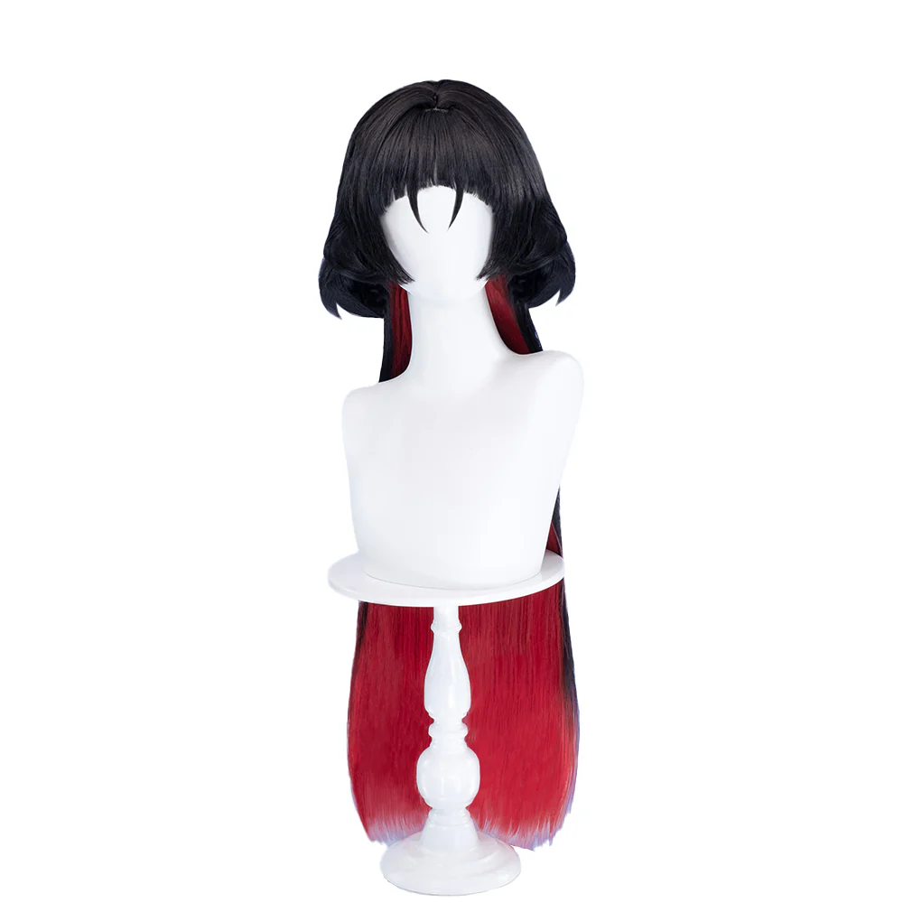 【Ready For Ship】DokiDoki Game Zenless Zone Zero Cosplay Jane Doe Wig / Nails /Weft Long Black Red Hair ZZZ - Image 6