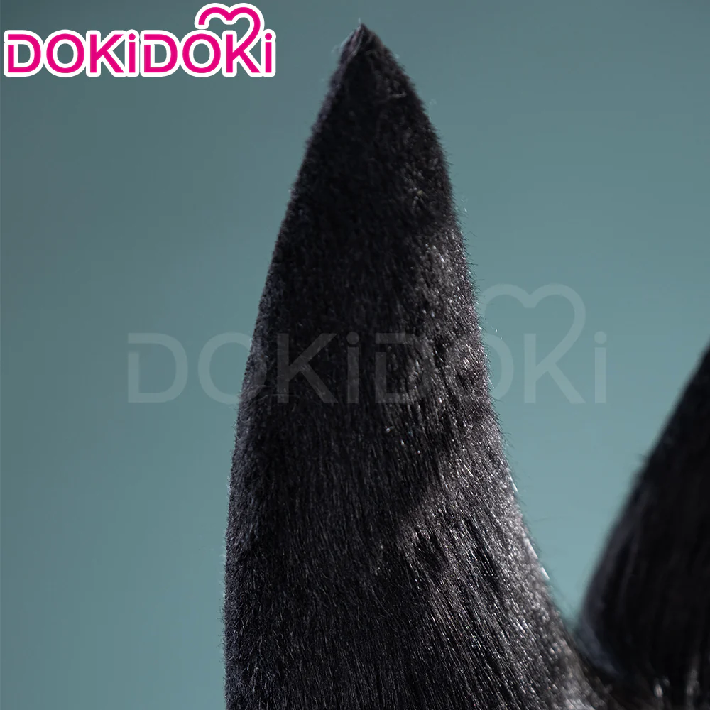 【Ready For Ship】DokiDoki Game Zenless Zone Zero Cosplay  Hoshimi Miyabi Cosplay Wig / Ears Long Straight Black - Image 7