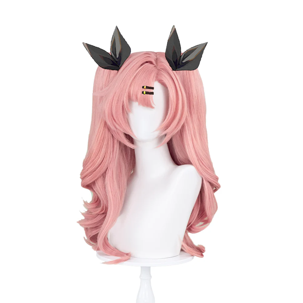 DokiDoki Game Zenless Zone Zero Cosplay Nicole Demara Women Curly Pink Lone Cosplay Wig / Earring - Image 5