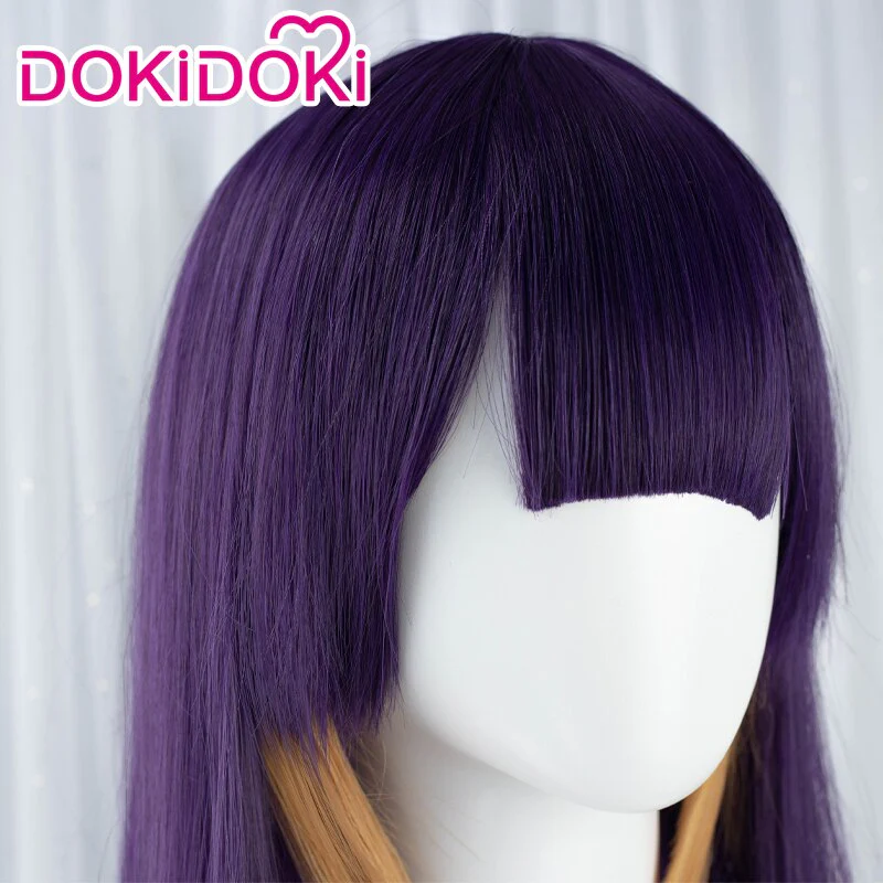 【Ready For Ship】DokiDoki Hololive English Cosplay Ninomae Ina’nis Wig Cute Women Long Purple Straight - Image 4