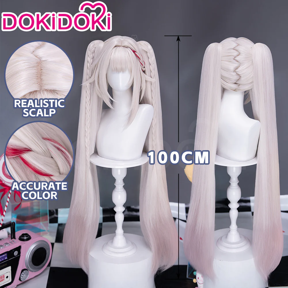 DokiDoki Honkai: Star Rail Cosplay Sparxie Wig Long Straight Silver Hair Twin Tails Sparkle SP Planarcadia - Image 10