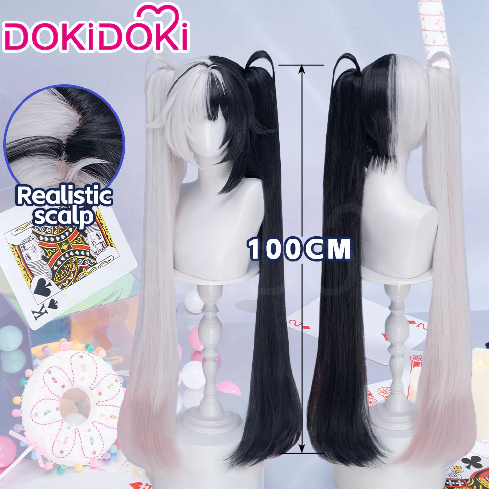 DokiDoki Honkai: Star Rail Cosplay Sparxie Wig Long Straight Silver Hair Twin Tails Sparkle SP Planarcadia - Image 15