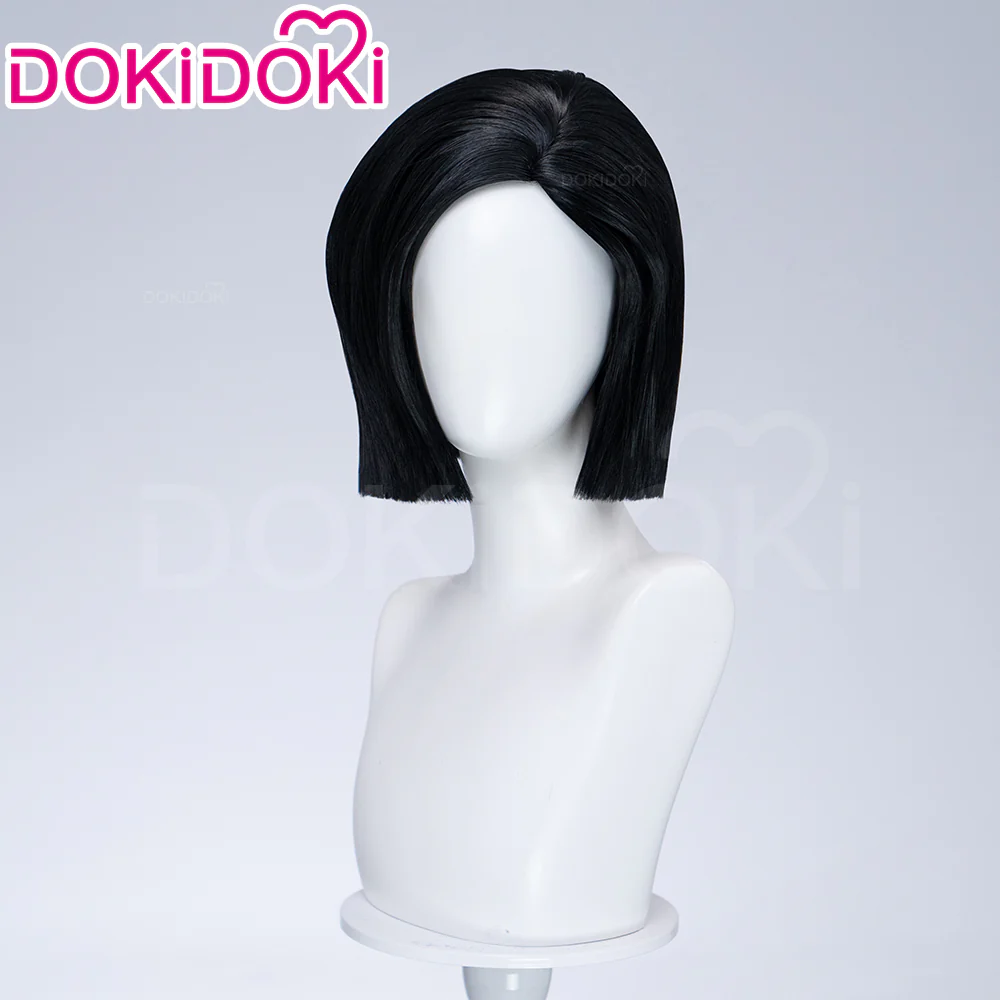 【Ready For Ship】DokiDoki Movie Anime Cosplay Women Wig Short Straight Black Hair - Image 2