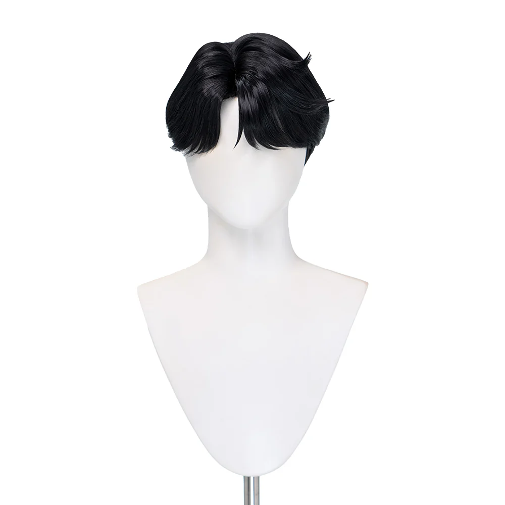 【Ready For Ship】【Last Batch】DokiDoki Movie Anime Cosplay Men Wig / Tattoo / Ear Clips / Earrings / Glasses Short Black Hair - Image 15