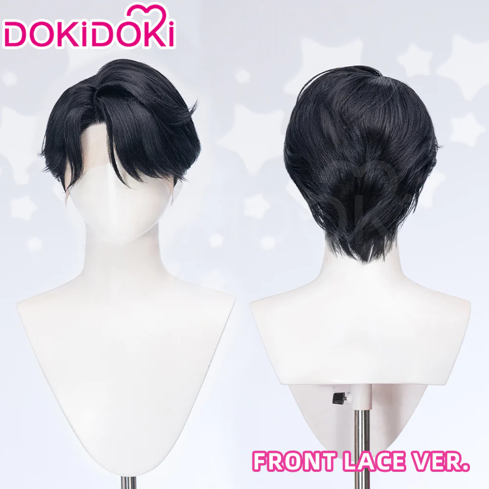 【Ready For Ship】【Last Batch】DokiDoki Movie Anime Cosplay Men Wig / Tattoo / Ear Clips / Earrings / Glasses Short Black Hair - Image 16