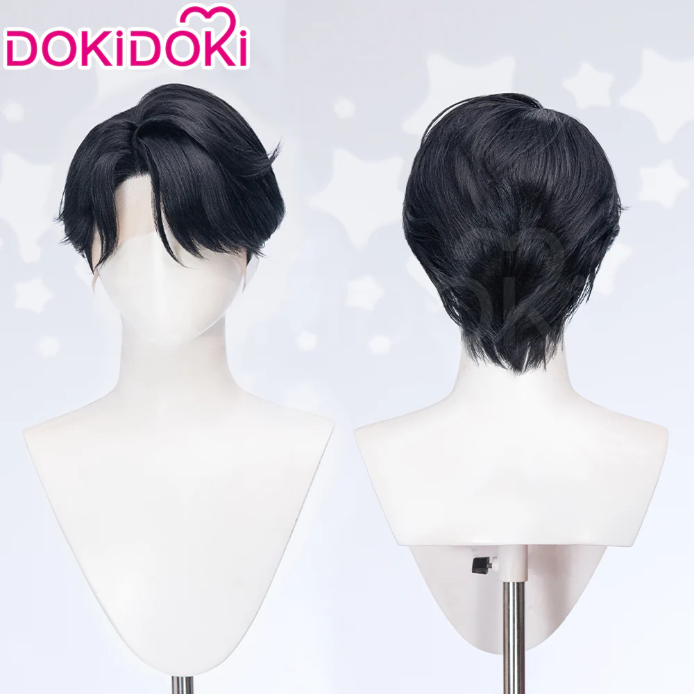 【Ready For Ship】【Last Batch】DokiDoki Movie Anime Cosplay Men Wig / Tattoo / Ear Clips / Earrings / Glasses Short Black Hair - Image 17